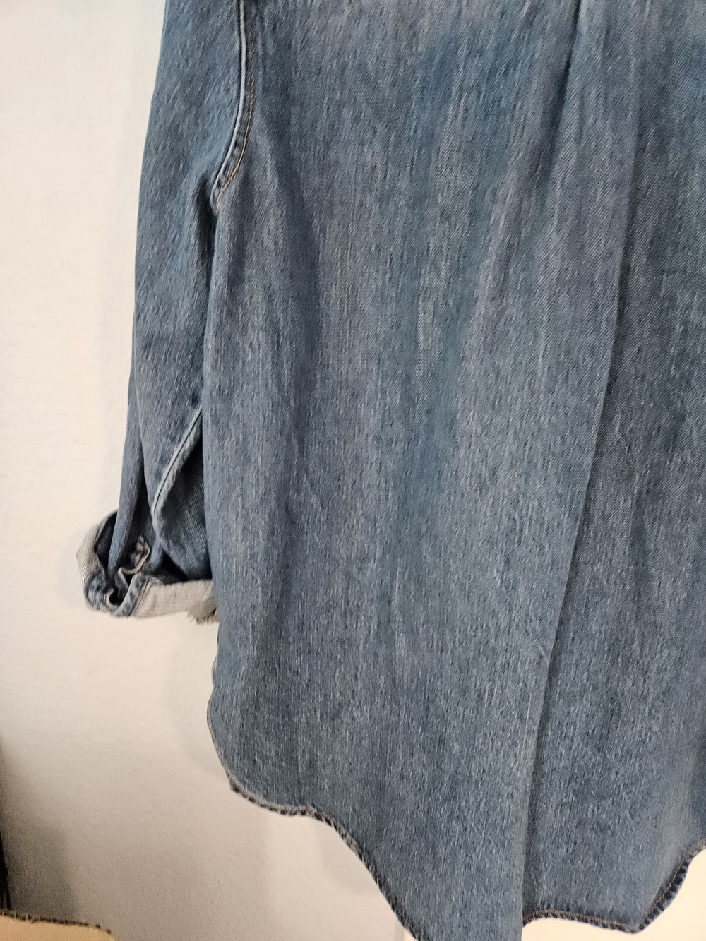 Relaxed Denim Shirt - Medium Wash - Picture 7 of 15